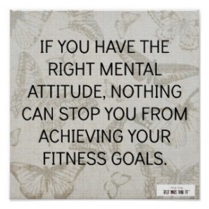 Right Attitude Quote for Fitness Success Poster