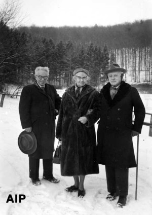 Richard and Nina Courant with Max Born, Winter 1956. Photo courtesy ...