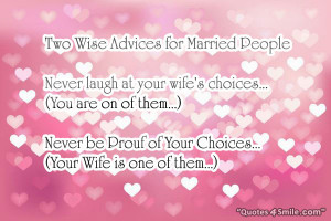 Two Wise and Best Advice for Married People