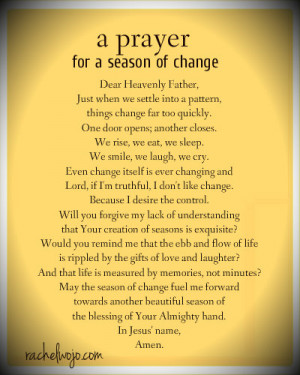 prayer for a season of change