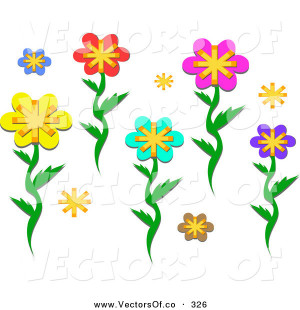 vector of a set of floral design elements on a white background by