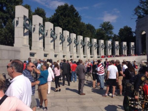 group of World War II veterans in an Honor Flight group Tuesday ...