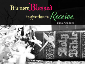 it is more blessed to give than to receive bible acts 20 35