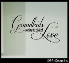GRANDKIDS QUOTE ART LETTERING VINYL DECAL wall decor 18″ x 7″ love ...