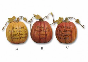 Small Resin Pumpkins, 3 Assorted Styles