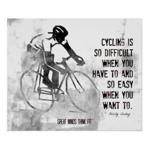 Cycling, Attitude and Inspiration Poster