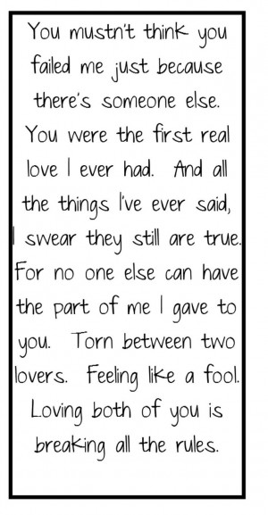 - Torn Between Two Lovers - song lyrics, music lyrics, song quotes ...