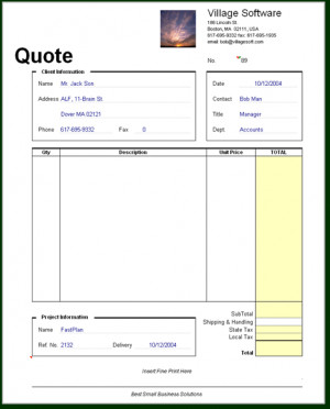 Business Quote Template