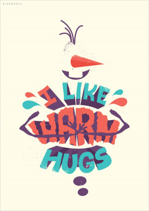 Beautiful Typography of Disney Movie Frozen by Risa Rodil