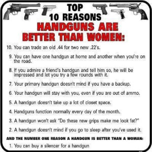 Why guns are better than women funny facebook quote