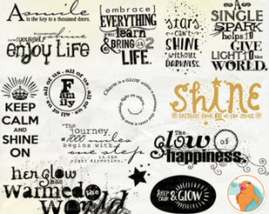 ... Scrapbooking Titles - Positive Quotes - PNG Images + Photoshop Brushes