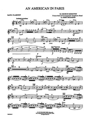An American in Paris: 2nd B-flat Clarinet