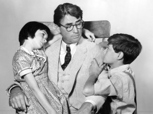 ... Atticus and Jem in the 1962 film adaptation of To Kill a Mockingbird