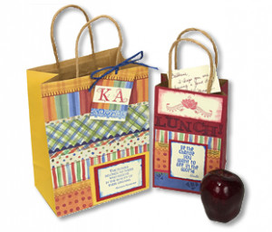 ... no brown bags here everyone will be curious about the goodies tucked