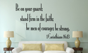 Corinthians 16:13 | Scripture Christian Wall Decal