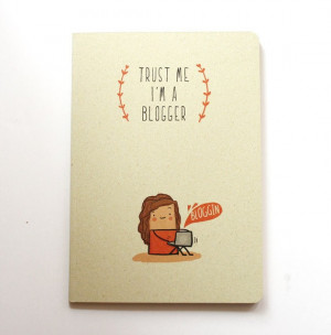 Notebook for bloggers quote natural paper cute gift by OipsStore, $15 ...