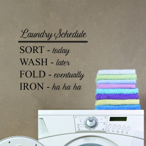 Discount BLACK Laundry Schedule Wall Decal | WallQuotes.com