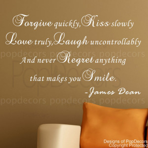 ... Decal - Forgive quickly,kiss slowly - Vinyl Words and Letters Decal