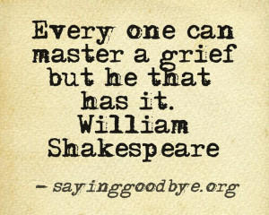 Shakespeare Quotes Grief