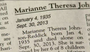... her date of death as September 30, 2013 - rather than August 30, 2013