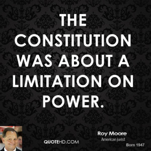 The Constitution was about a limitation on power.