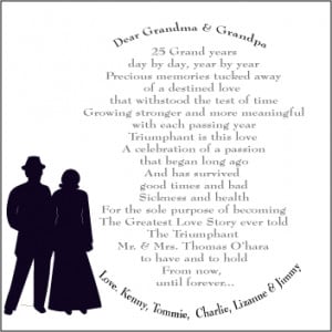 25th anniversary poem makes a wonderful silver wedding anniversary ...