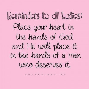 Place your heart in God's hands!