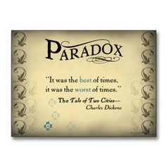 : Literary Tools: Paradox English Literature Poster featuring a quote ...
