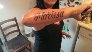 Marissa daughters name tattoo