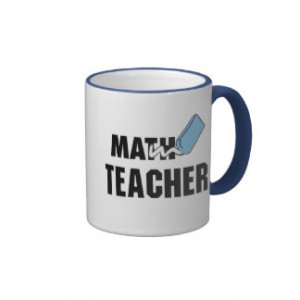 Funny Math Teacher Blue Eraser Coffee Mug