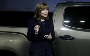 Mary Barra, incoming CEO of General Motors Co., reveals the 2015 GMC ...