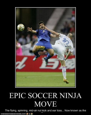 Funny Soccer Injuries Epic soccer ninja move!