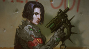 r169_457x256_19800_Keep_Out_2d_sci_fi_girl_woman_with_gun_post ...