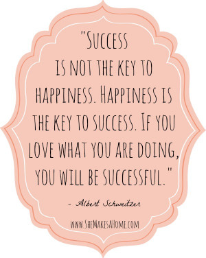 ... realized just how vital true happiness is to the feeling of success