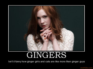 ... has people doing blogs for her! My blog is going to be about GINGERS