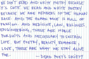 dead poets society, note, passion, poetry, text