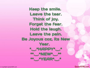 Keep the smile. Leave the tear. Think of joy....