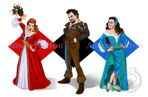 Kathryn Grayson as Lilli Vanessi, playing Katherine, Howard Keel as ...