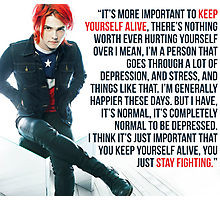 Top Selling Gerard Way Quotes Gifts & Merchandise
