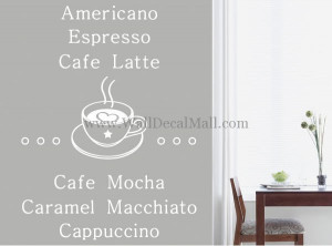Coffee Time Quote Wall Decals