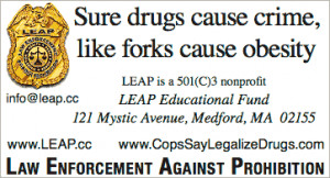 Sure drugs cause crime, like forks cause obesity