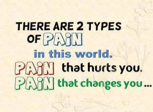 Motivational Quote on the two types of pain