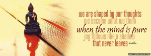 We Are Shaped By Our Thoughts Buddha Cover