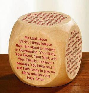First Communion Prayer Cube