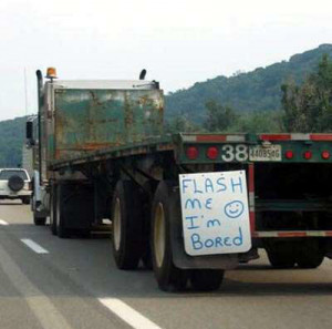 Bored Truck Driver Funny Truckers Pictures