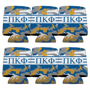Pi Kappa Phi Koozie Set of 6 Camo Design