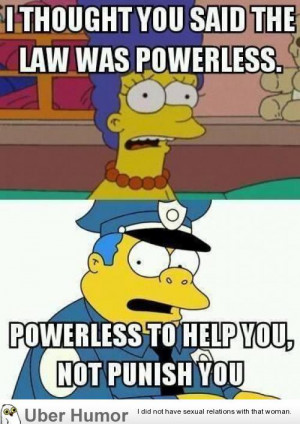 The Simpsons on America’s law enforcement.
