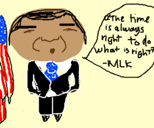 chibi Obama quotes MLK