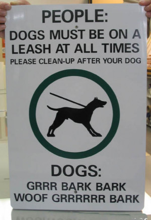 funny dog sign