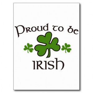Proud To Be Irish Postcard